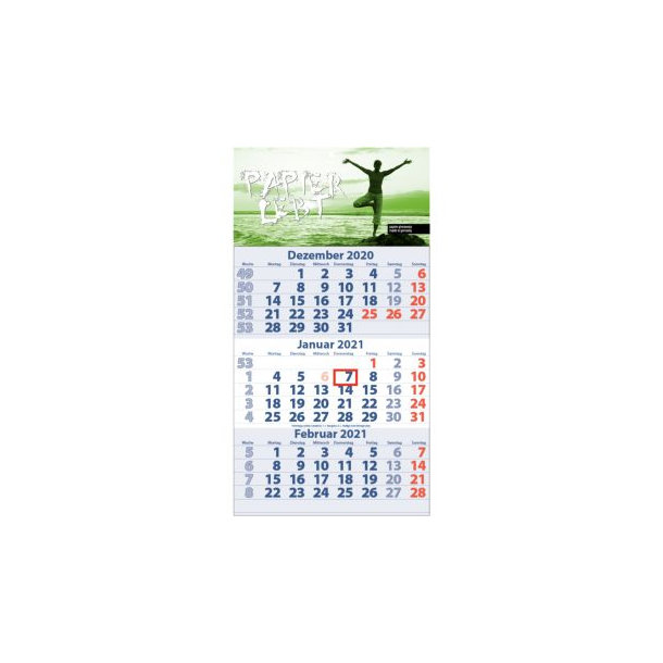 3-Monats DIN A3 Kalender "Trinus B"