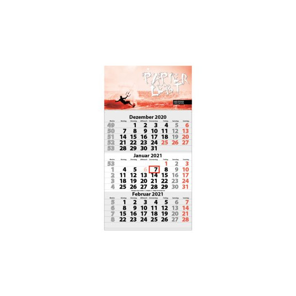 3-Monats DIN A3 Kalender "Trinus G"