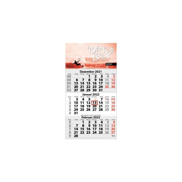 3-Monats DIN A3 Kalender "Trinus G"