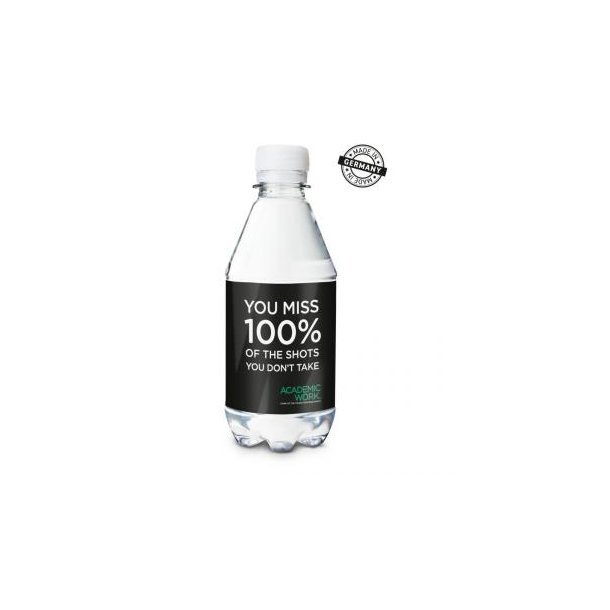 330 ml PromoWater - Mineralwasser, still, Hergestellt in Deutschland - Folien-Etikett