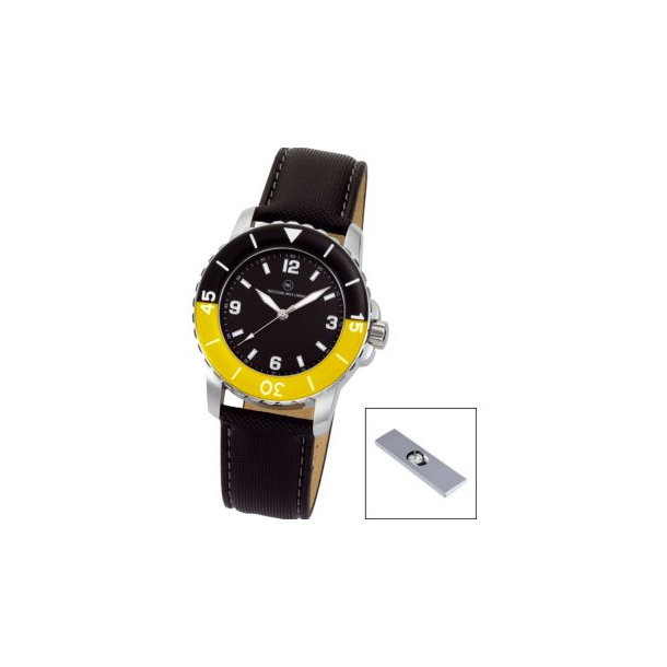 Armbanduhr "Spectra schwarz/gelb"