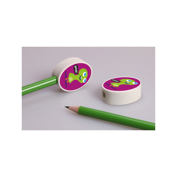 Aufsteck Radiergummi für Bleistifte, Oval, auf TPE Basis, kein PVC