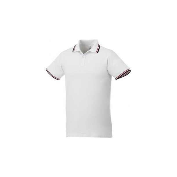 Fairfield Poloshirt mit weißem Rand für Herren