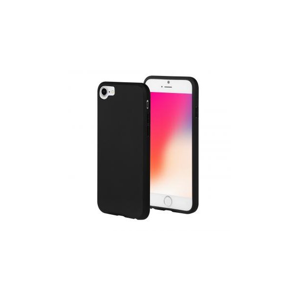 Handy Hülle iPhone™ 6/6s/7/8/SE(2020) Black Series Soft Case TPU Silikon mit Mikrofaser Innenseite matt schwarz