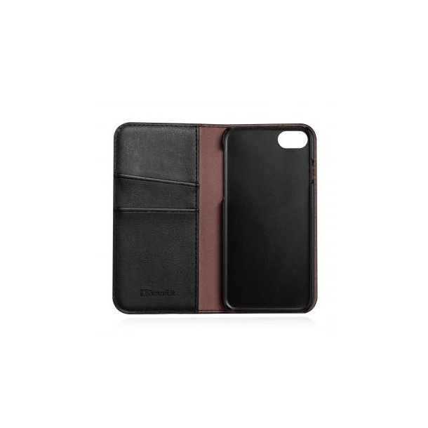 Handy Hülle iPhone™ 7/8/SE(2020) Flamingo Premium Wallet Flip Case Kunstleder schwarz