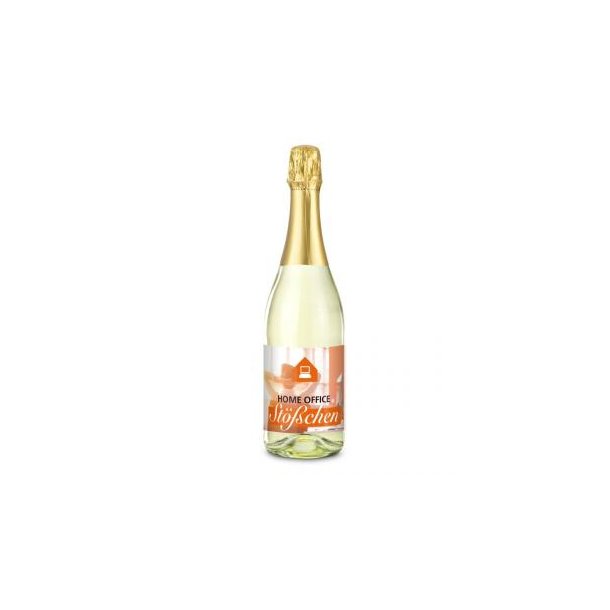 Home-Office Stößchen - Sparkling wine Cuvée - Bottle clear, 0.75 l