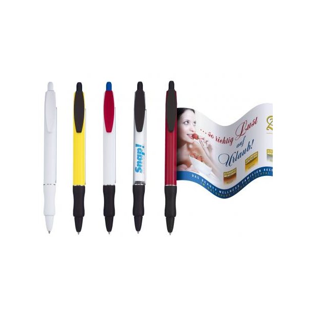 Info-Pen Basic Made in Germany Kugelschreiber mit ausziehbarer Werbefahne