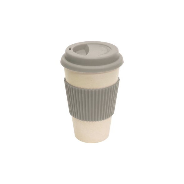 Kaffeebecher, 400ml grau "Geo Cup"