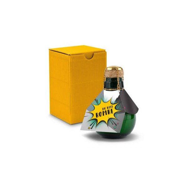 Kleinste Sektflasche der Welt! Du bist Bombe - Inklusive Geschenkkarton, 125 ml