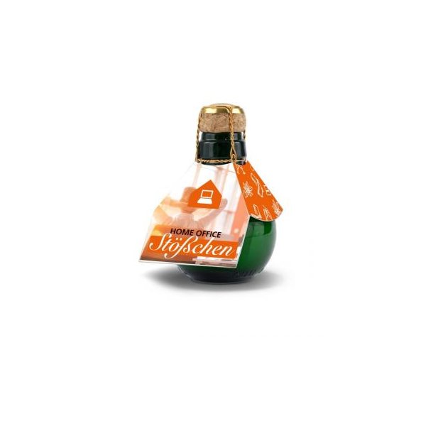 Kleinste Sektflasche der Welt! Home-Office Stößchen - Ohne Geschenkkarton, 125 ml