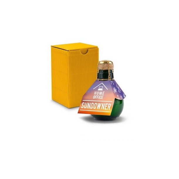 Kleinste Sektflasche der Welt! Home Office Sundowner - Inklusive Geschenkkarton, 125 ml