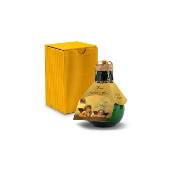 Kleinste Sektflasche der Welt! Raffael - Inklusive Geschenkkarton in Gelb, 125 ml