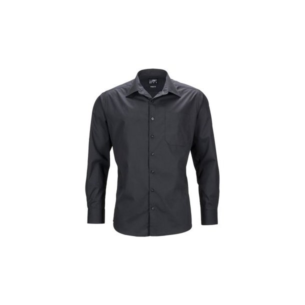 Men\'s Business Shirt Long-Sleeved - Klassisches Shirt aus strapazierfähigem Mischgewebe