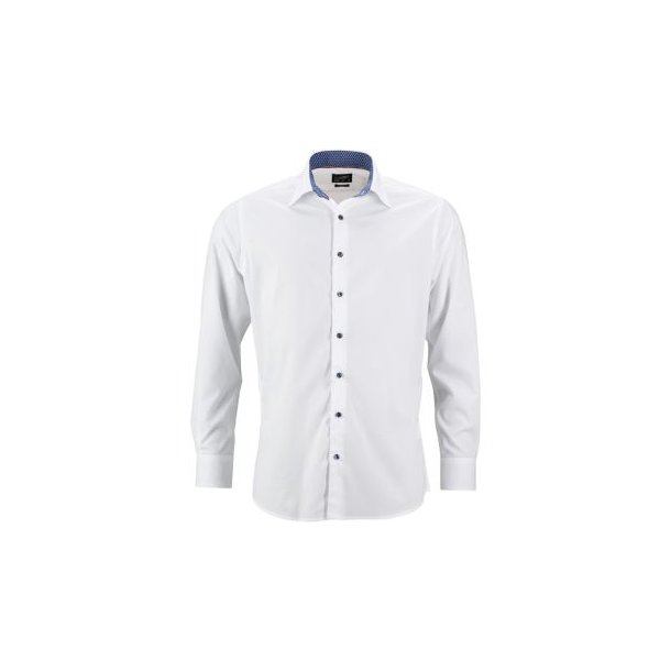 Men\'s Shirt "Plain" - Shirt mit modischen Einsätzen an Kragen und Manschette