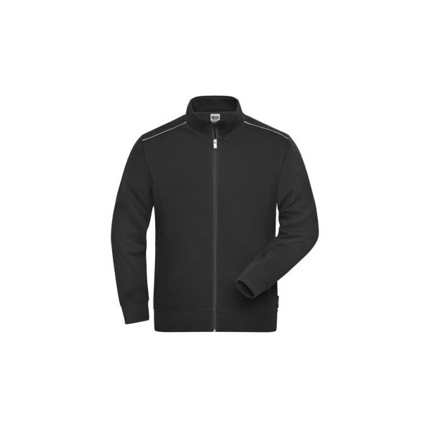 Men\'s Workwear Sweat-Jacket - SOLID - - Sweat-Jacke mit Stehkragen und Kontrastpaspel
