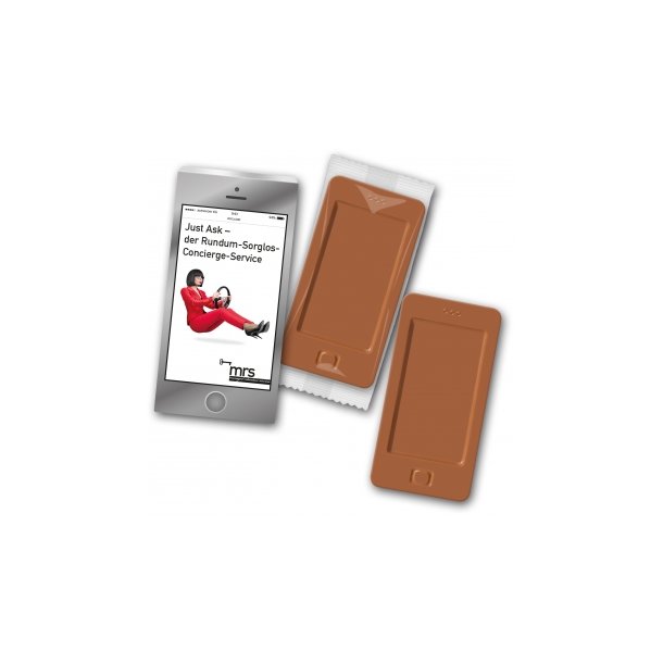 Mobiltelefon Schokolade mit Logo