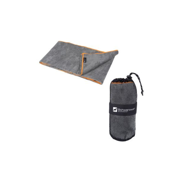 Schwarzwolf outdoor® CITAS Outdoor-Multifunktions-Handtuch, grau/orange