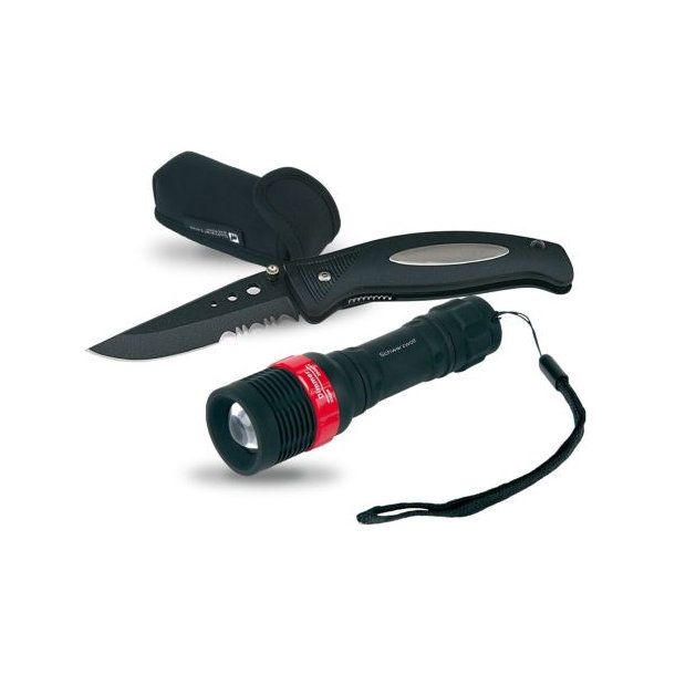 Schwarzwolf outdoor® NEST Outdoor-Set mit Leuchte und Taschenmesser