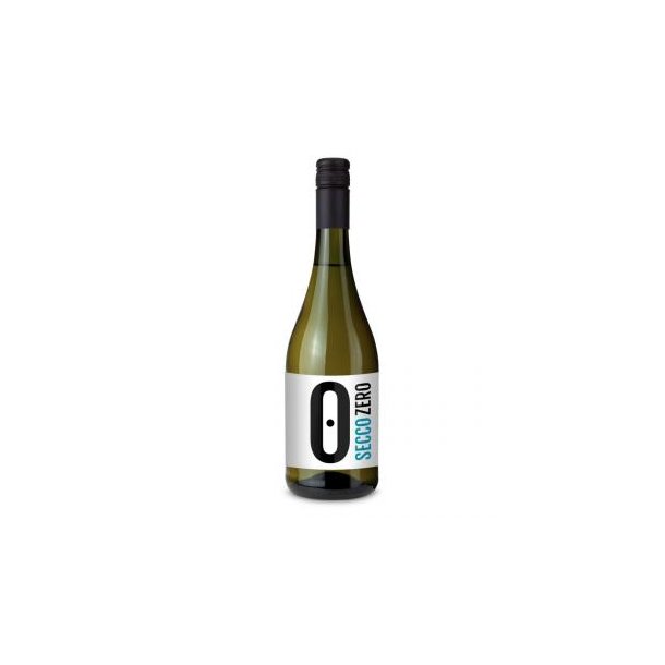 Secco ZERO, Schäumendes Getränk aus alkoholfreiem Wein - Flasche antikgrün, 0,75 l