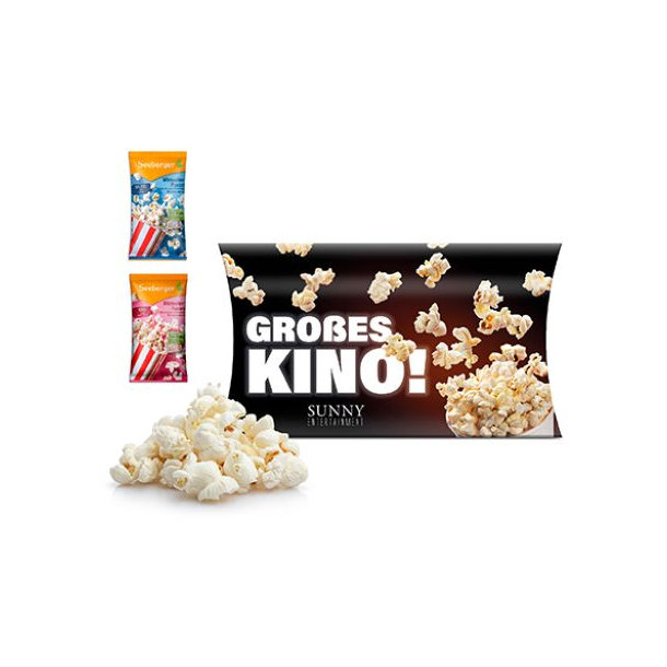 Seeberger Mikrowollen-Popcorn süss ohne Palmöl in Werbekartonage