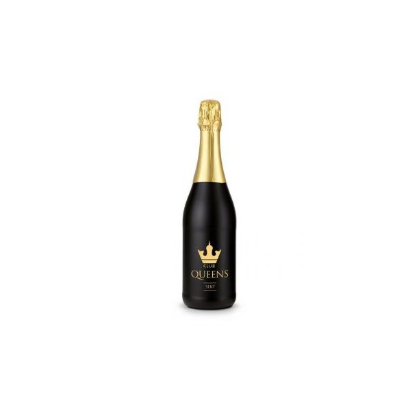 Sekt Cuvée - Flasche schwarz - Kapselfarbe Gold, 0,75 l