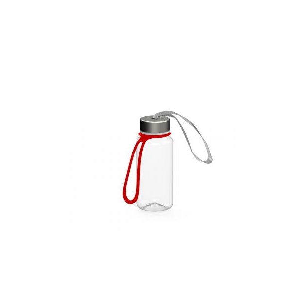 Trinkflasche "Pure" klar-transparent inkl. Strap 0,4 l