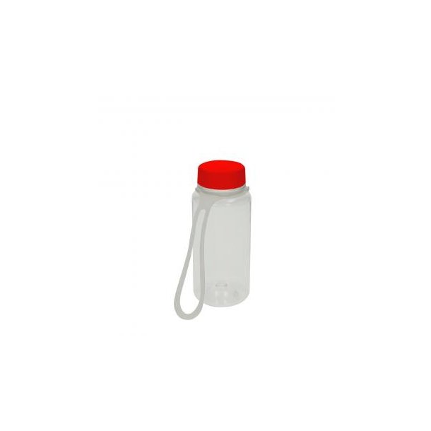 Trinkflasche "Refresh" klar-transparent inkl. Strap 0,4 l