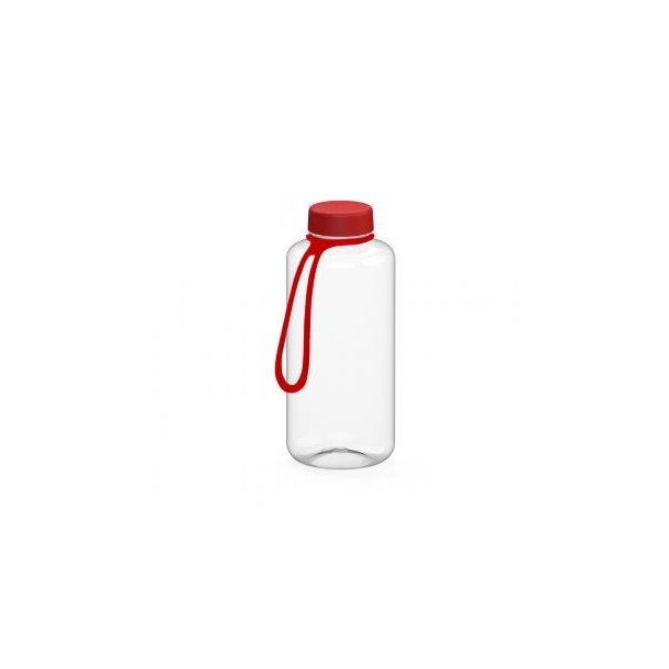 Trinkflasche "Refresh" klar-transparent inkl. Strap, 1,0 l