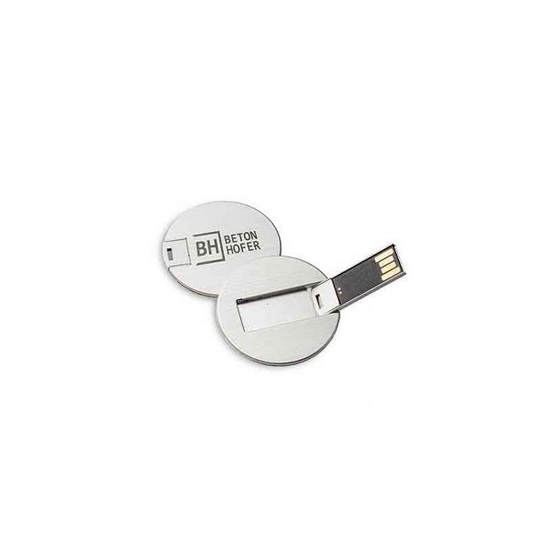 USB Card Round Dummy silber