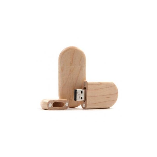 USB Stick Holz Trailer Dummy Ahornholz