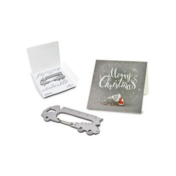 Geschenkartikel / Präsentartikel: ROMINOX® Key Tool Truck / LKW (22 Funktionen) im Motiv-Mäppchen Merry Christmas